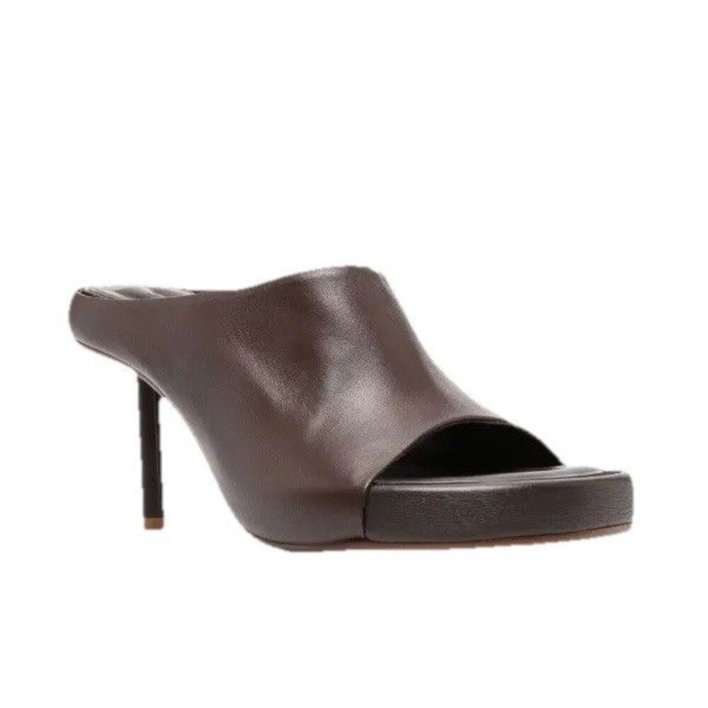 Jacquemus Les Mules Nuvola Slide leather mules Sandal Sz 7 US Brown Sz 37 EU NEW